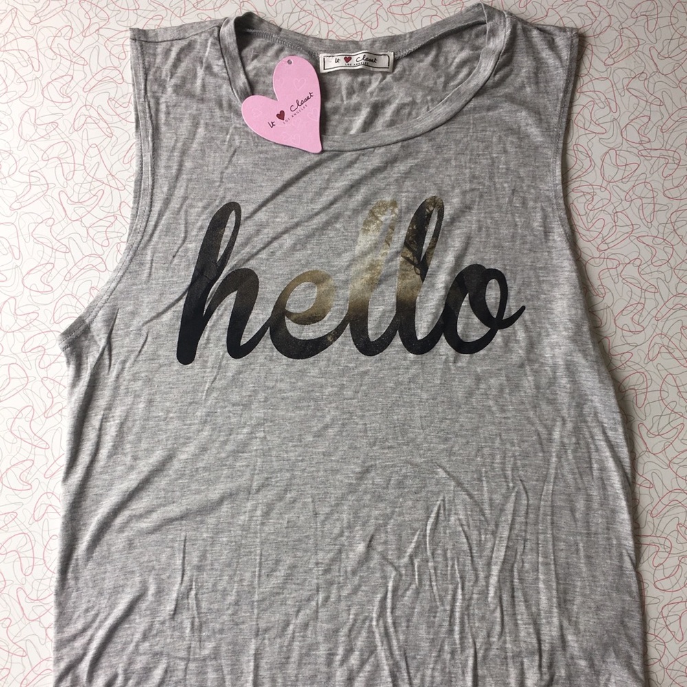 NWT Hello Tank Top